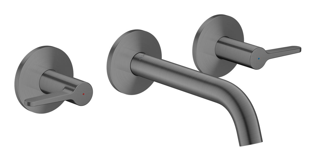 3-hole basin mixer for concealed installation wall-mounted with spout 160 mm and lever handles