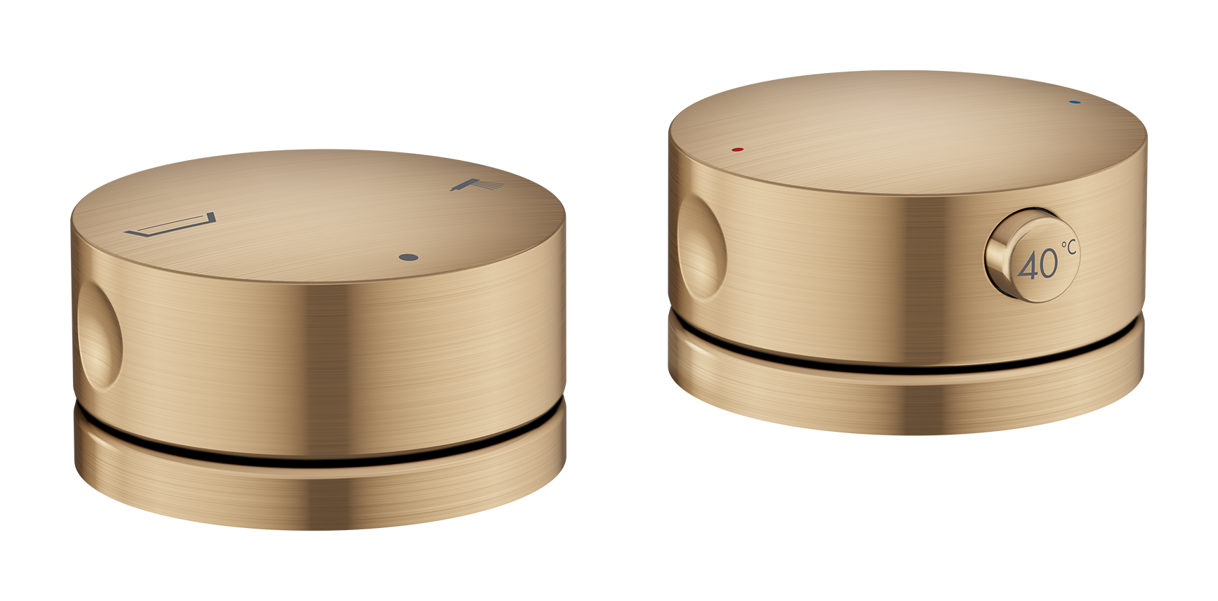 2-hole rim mounted thermostatic bath mixer