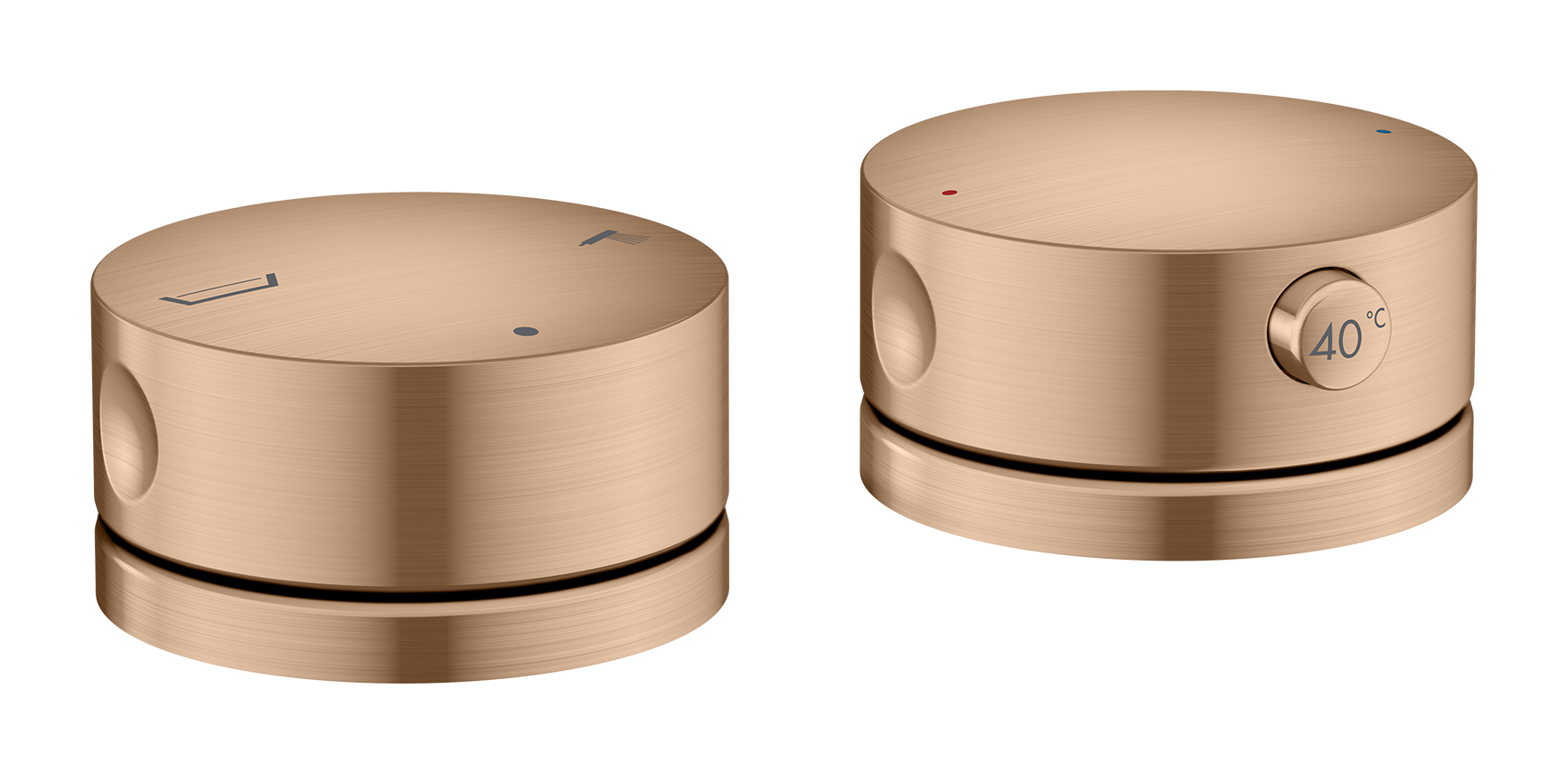 AXOR One 2-hole rim mounted thermostatic bath mixer