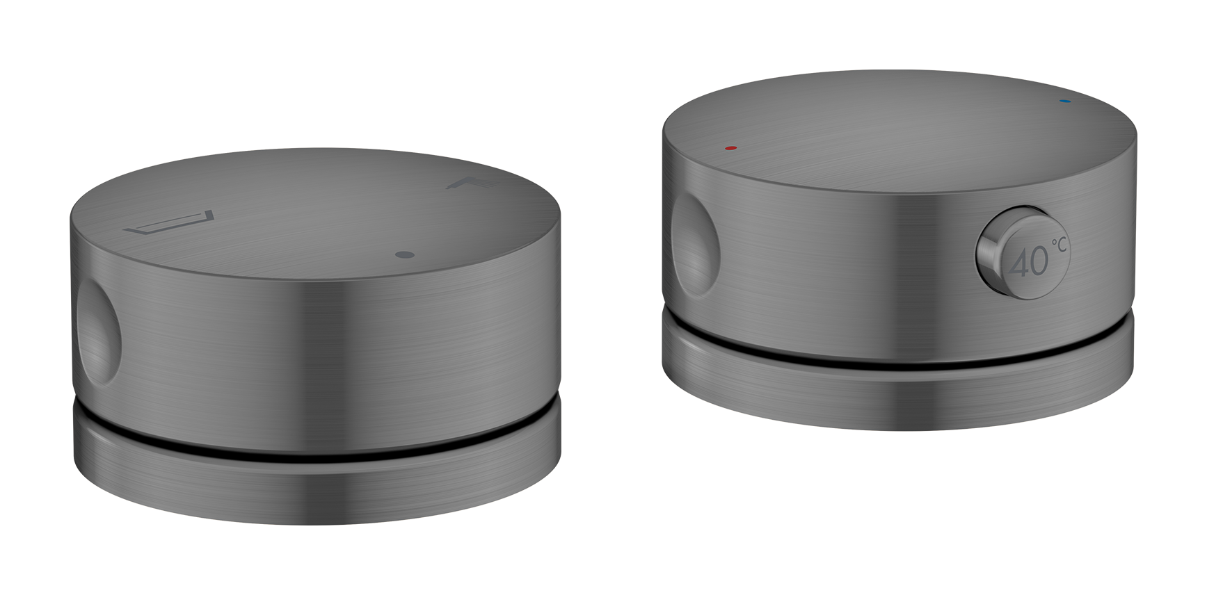 2-gats thermostatische mengkraan op badrand