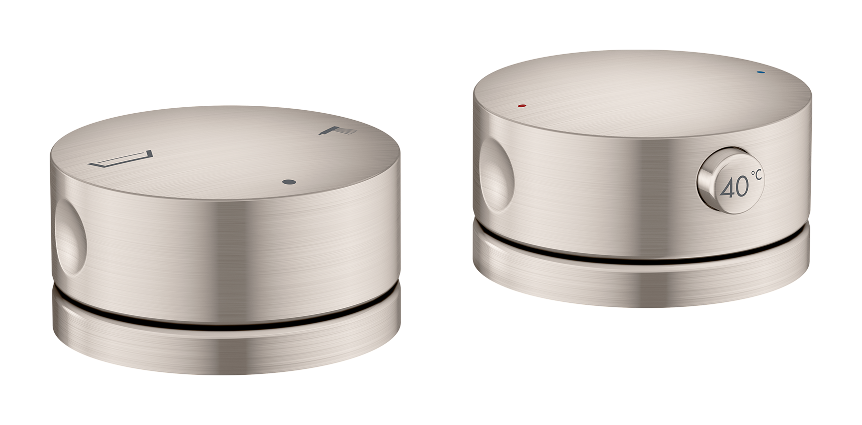 2-gats thermostatische mengkraan op badrand