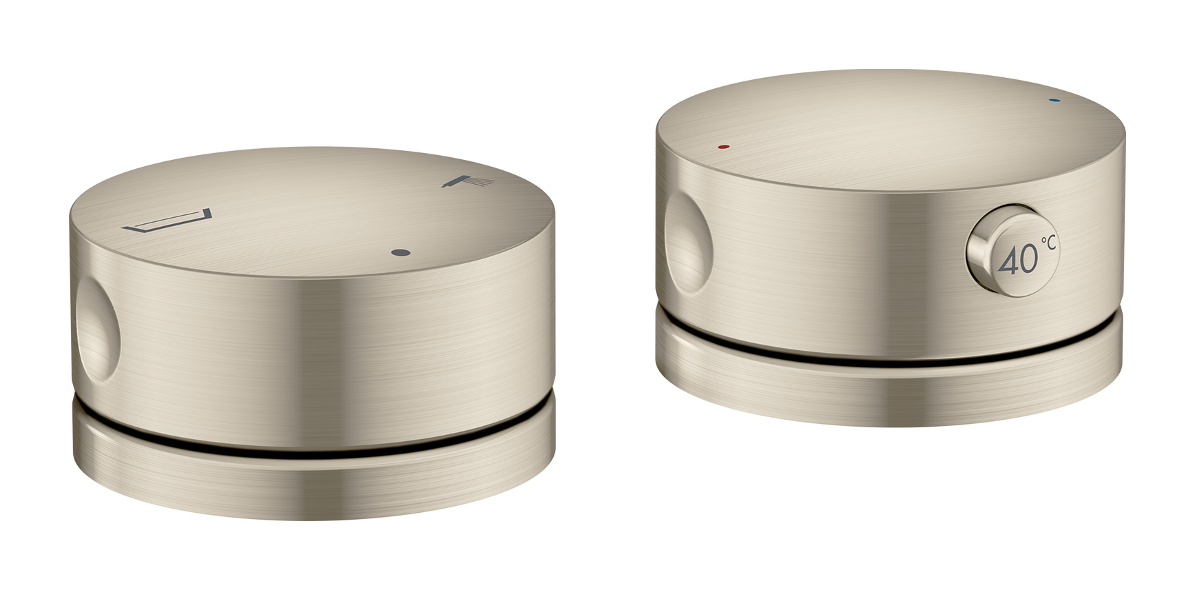 AXOR One 2-hole rim mounted thermostatic bath mixer