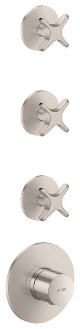 AXOR One Module thermostatique encastré avec 3 fonctions, poignées croisillons — 48713800