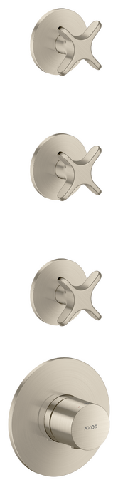 AXOR One Module thermostatique encastré avec 3 fonctions, poignées croisillons — 48713820
