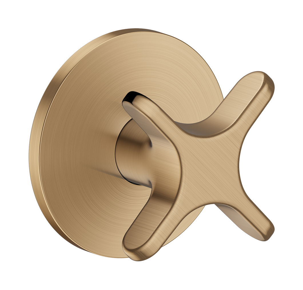 Shut-off valve for concealed installation with cross handle