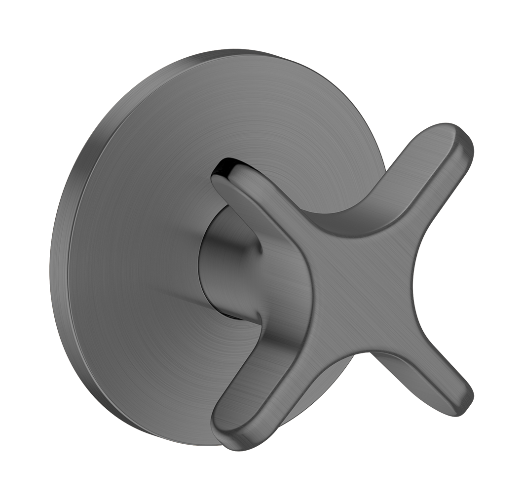 Shut-off valve for concealed installation with cross handle