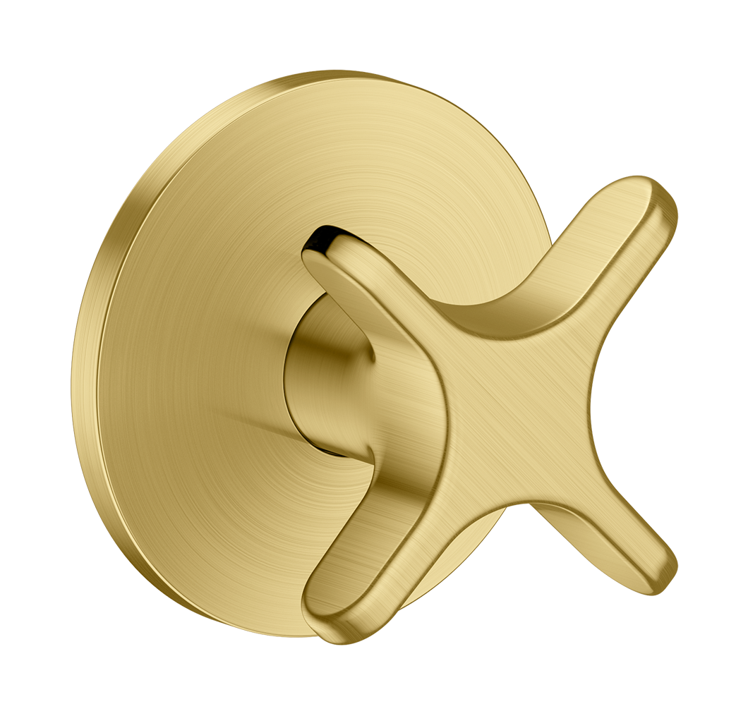 Shut-off valve for concealed installation with cross handle