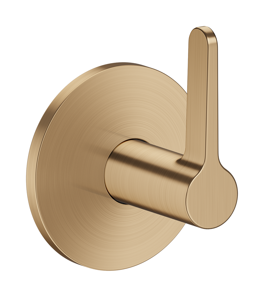 Shut-off valve for concealed installation with lever handle