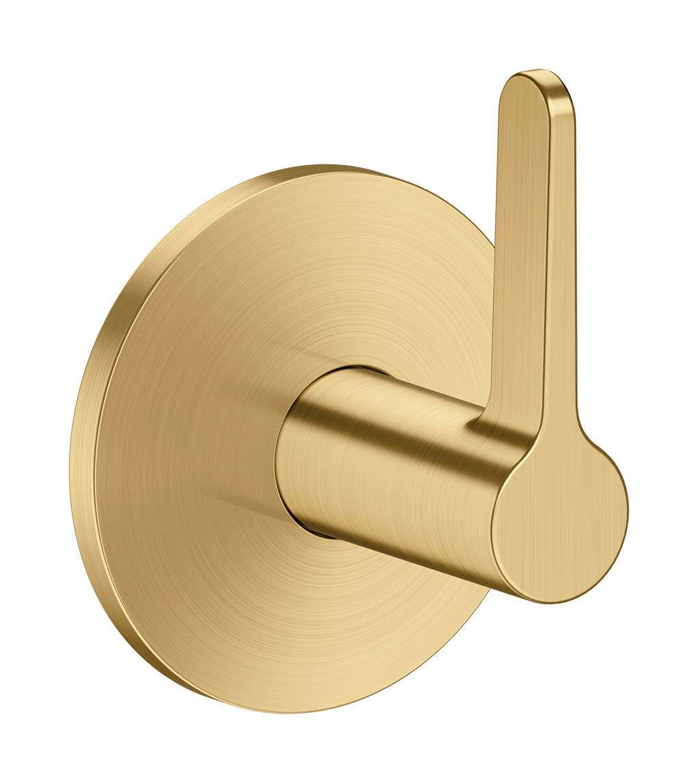 Shut-off valve for concealed installation with lever handle