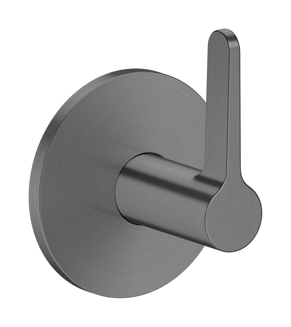 Shut-off valve for concealed installation with lever handle