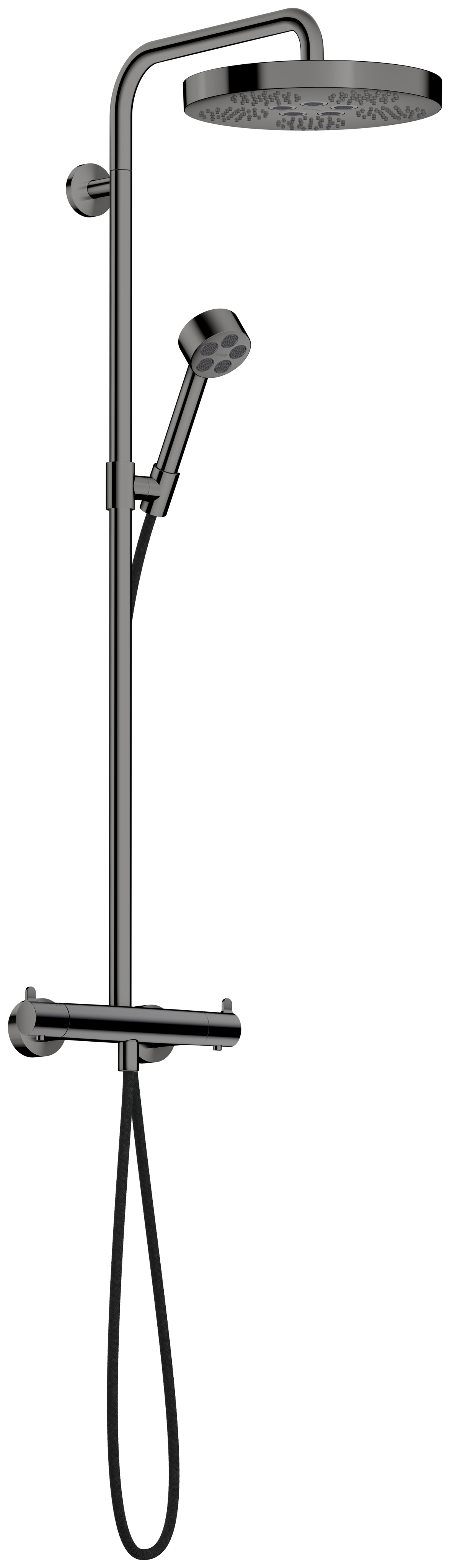 Showerpipe with thermostat and overhead shower 280 1jet