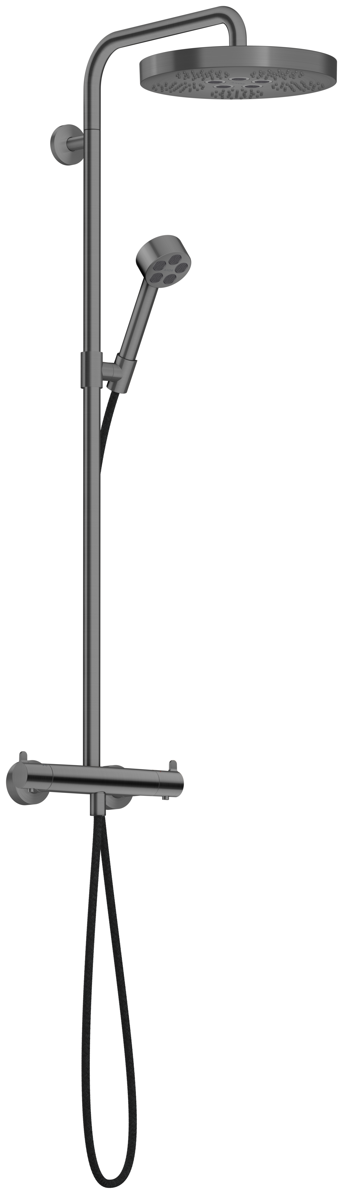 Showerpipe with thermostat and overhead shower 280 1jet