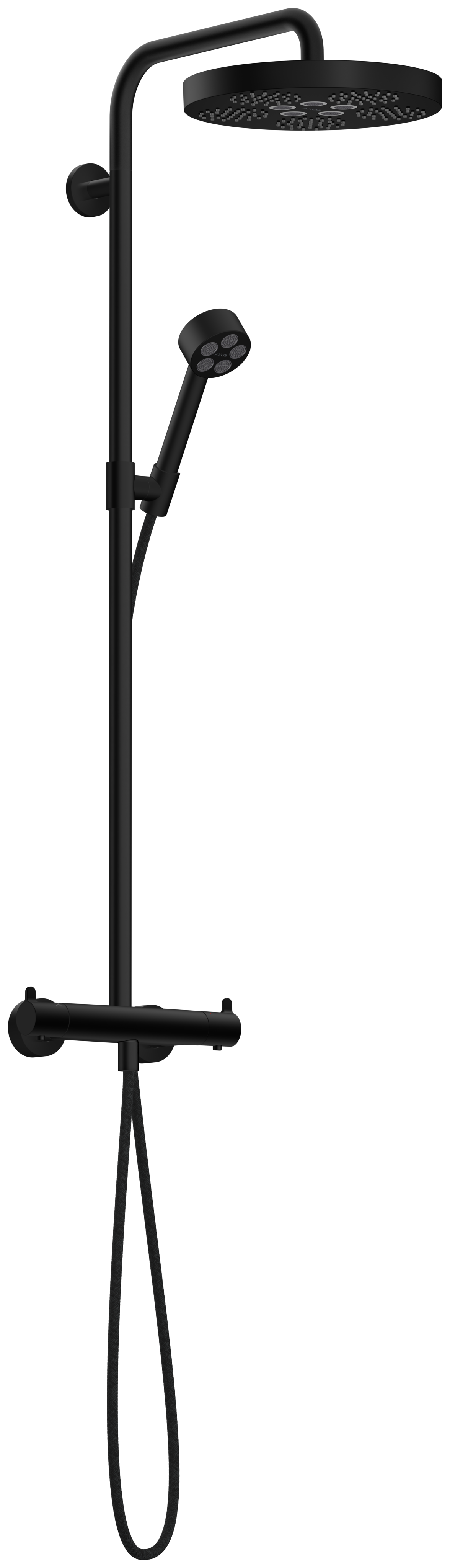 Showerpipe with thermostat and overhead shower 280 1jet