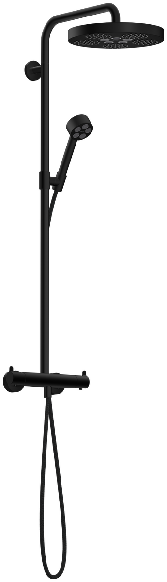 Showerpipe with thermostat and overhead shower 280 1jet