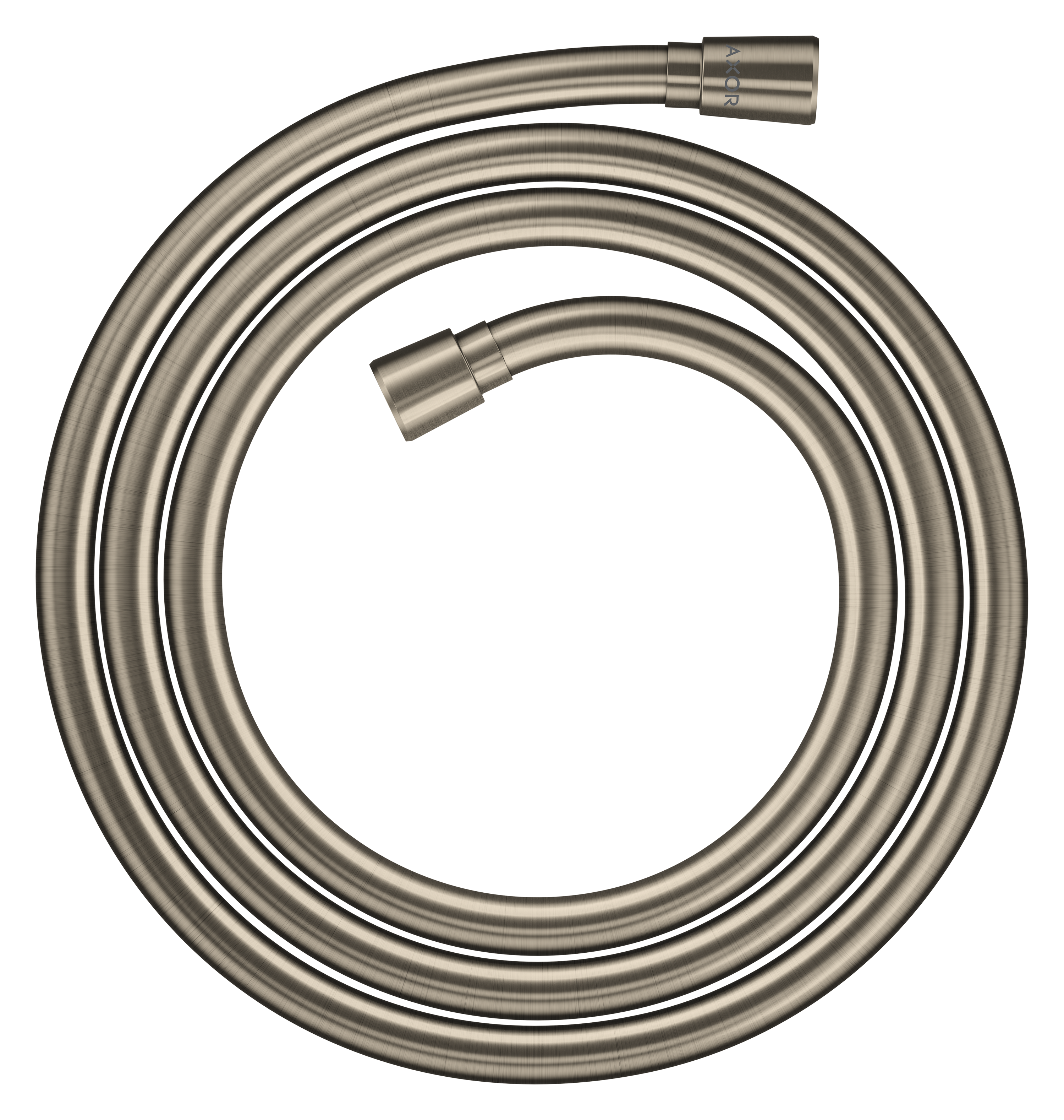 Metal effect shower hose 2.00 m with conical nuts