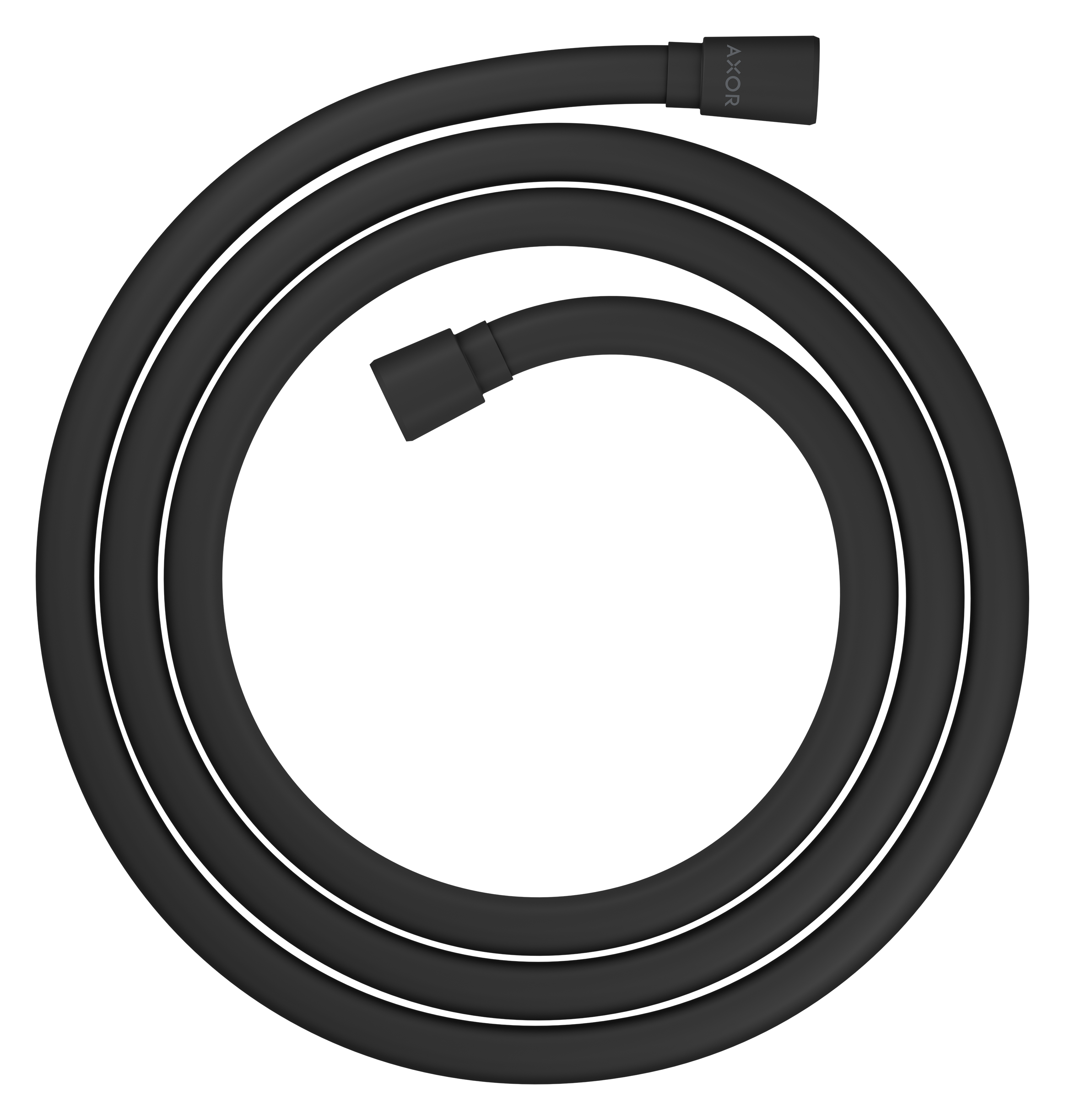 Metal effect shower hose 2.00 m with conical nuts