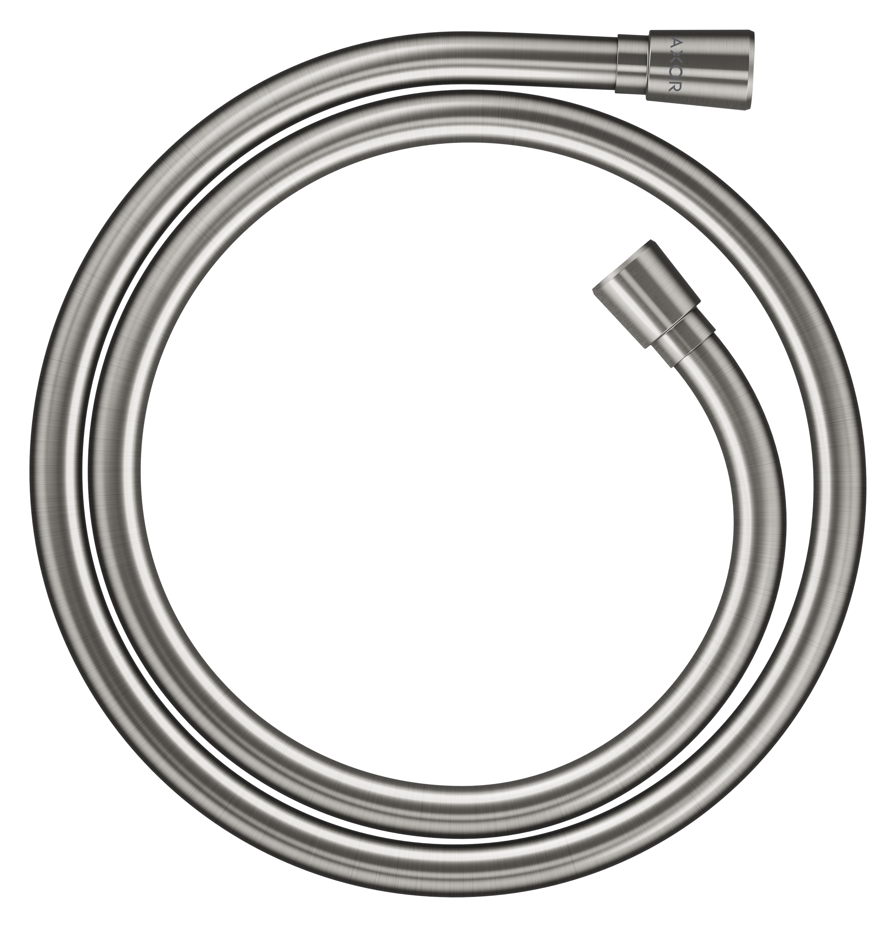 Metal effect shower hose 1.25 m with conical nuts
