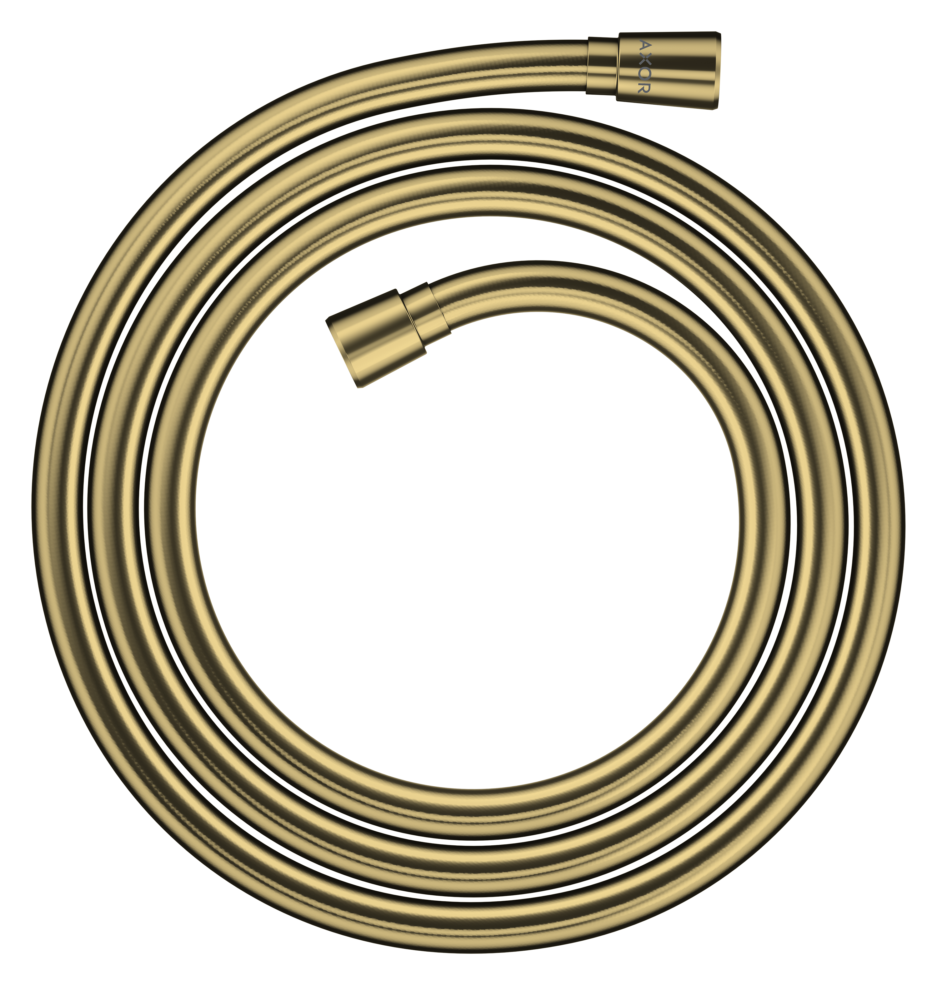 Metal effect shower hose 2.00 m with conical nuts