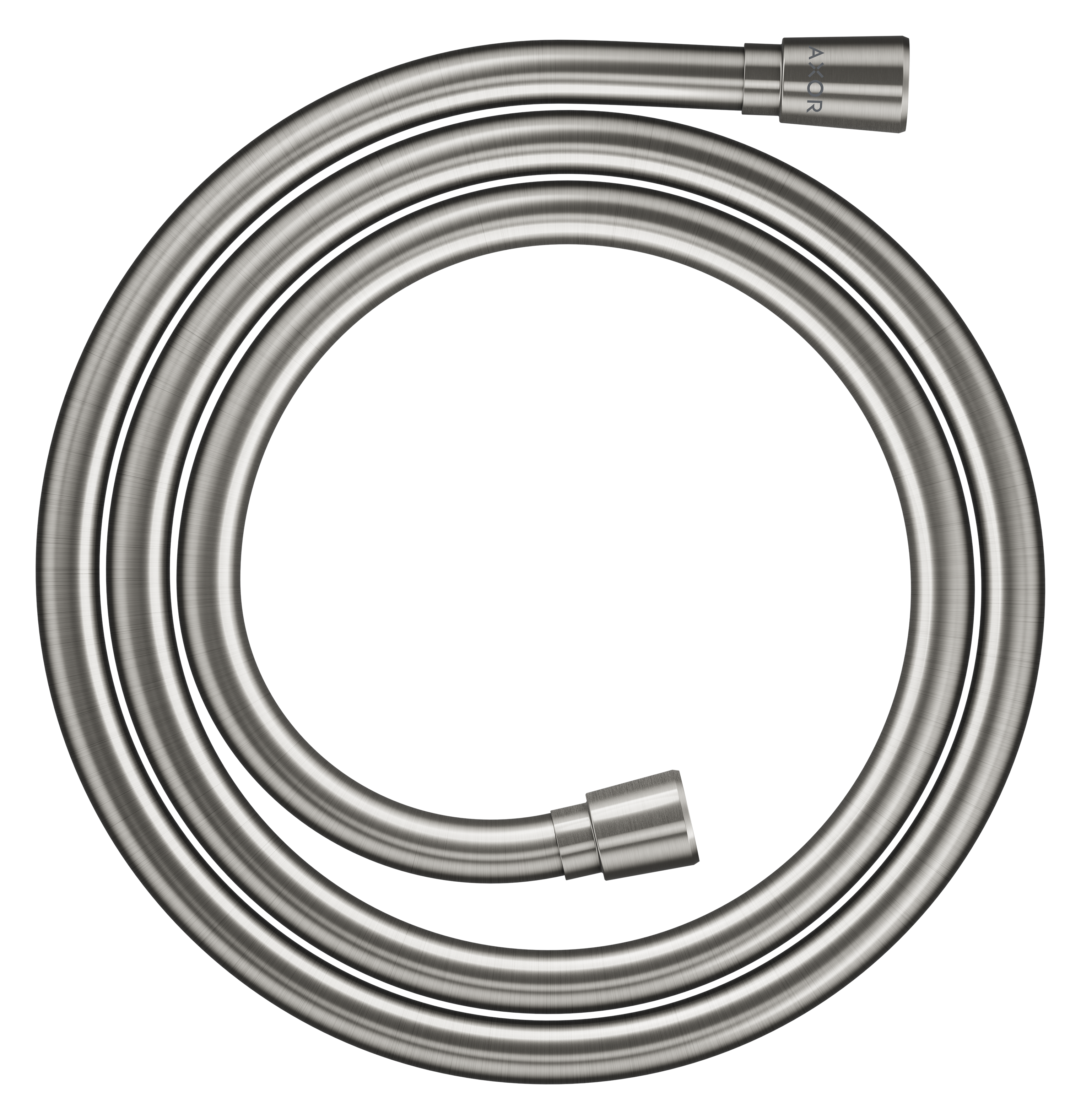 Metal effect shower hose 1.60 m with conical nuts