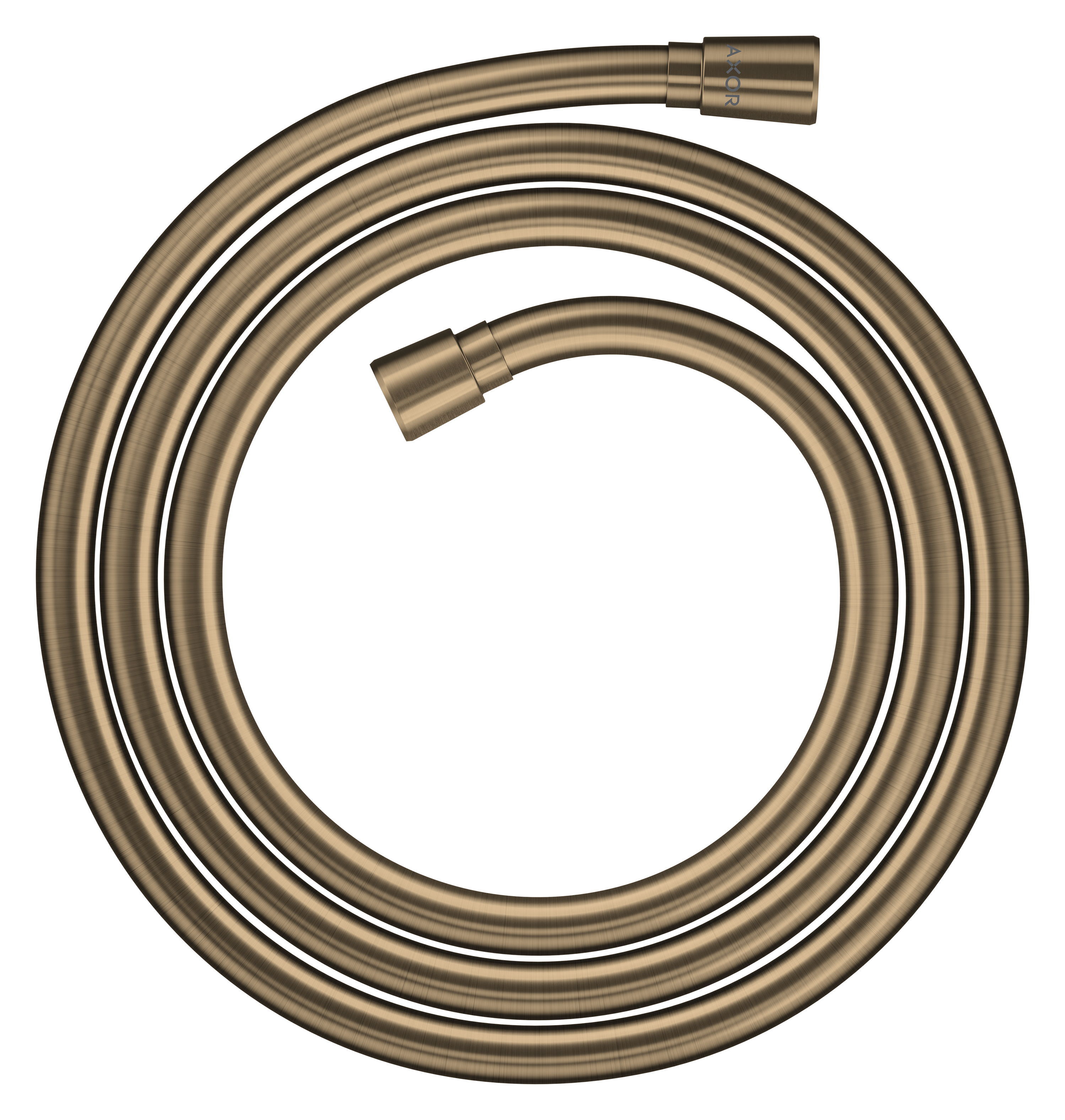 Metal effect shower hose 2.00 m with conical nuts