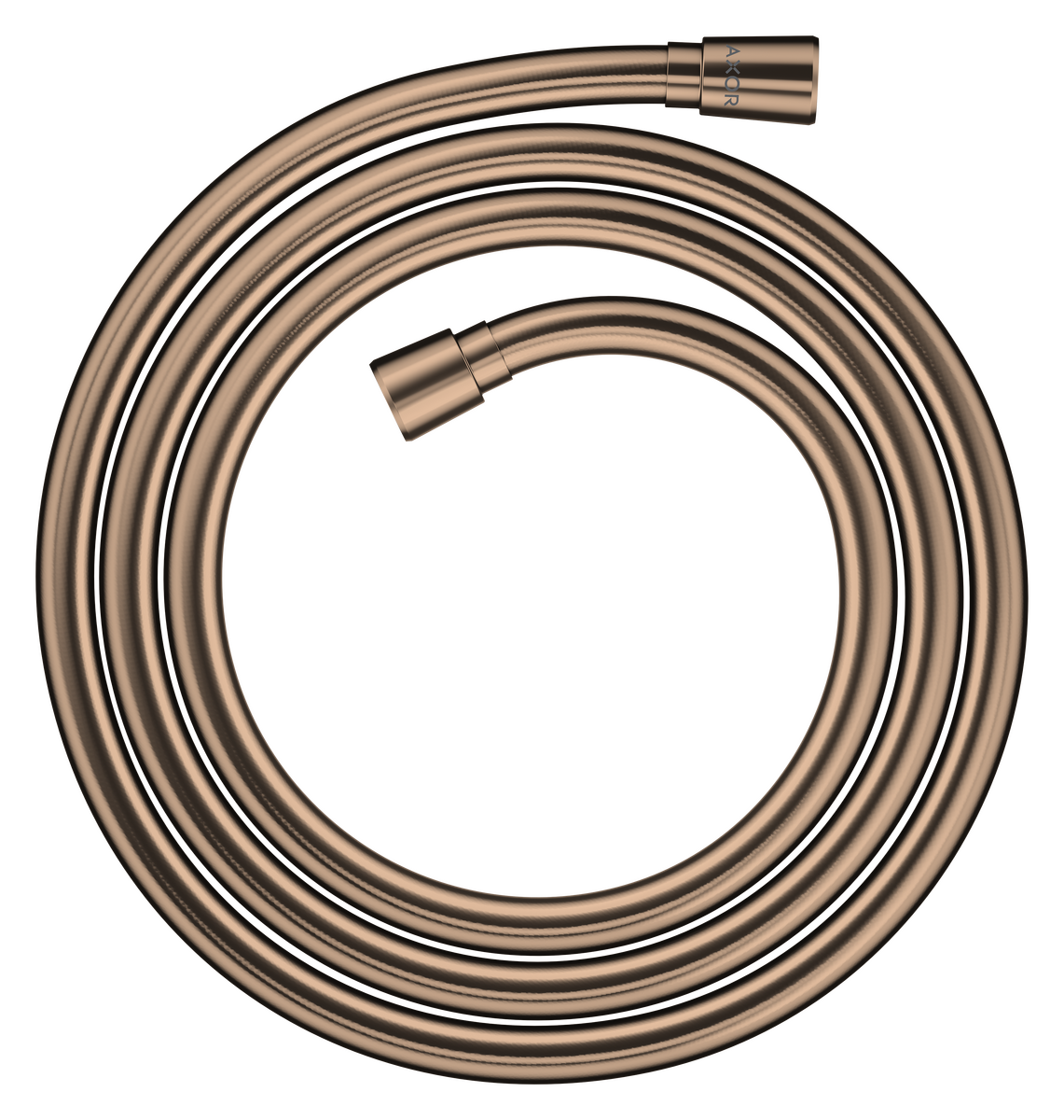 Metal effect shower hose 2.00 m with conical nuts