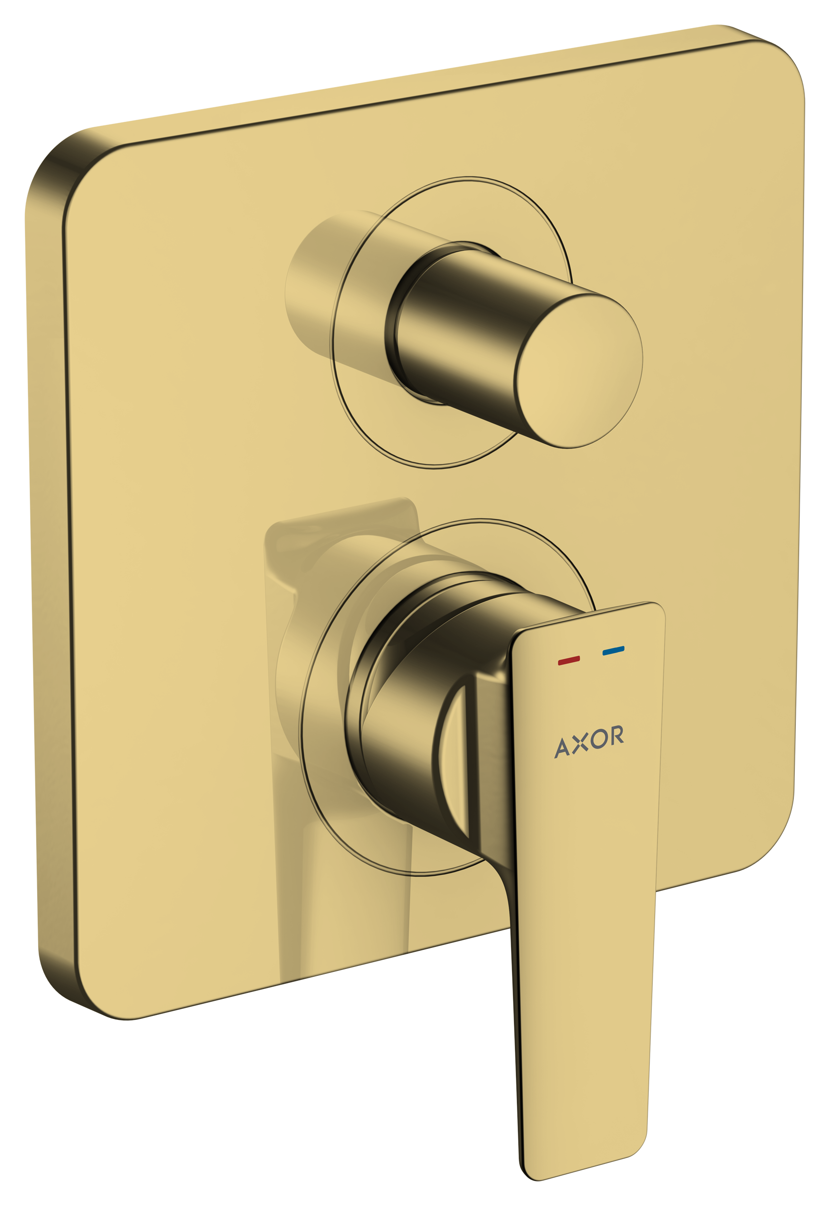 Single lever bath mixer for concealed installation with integrated security combination according to EN1717