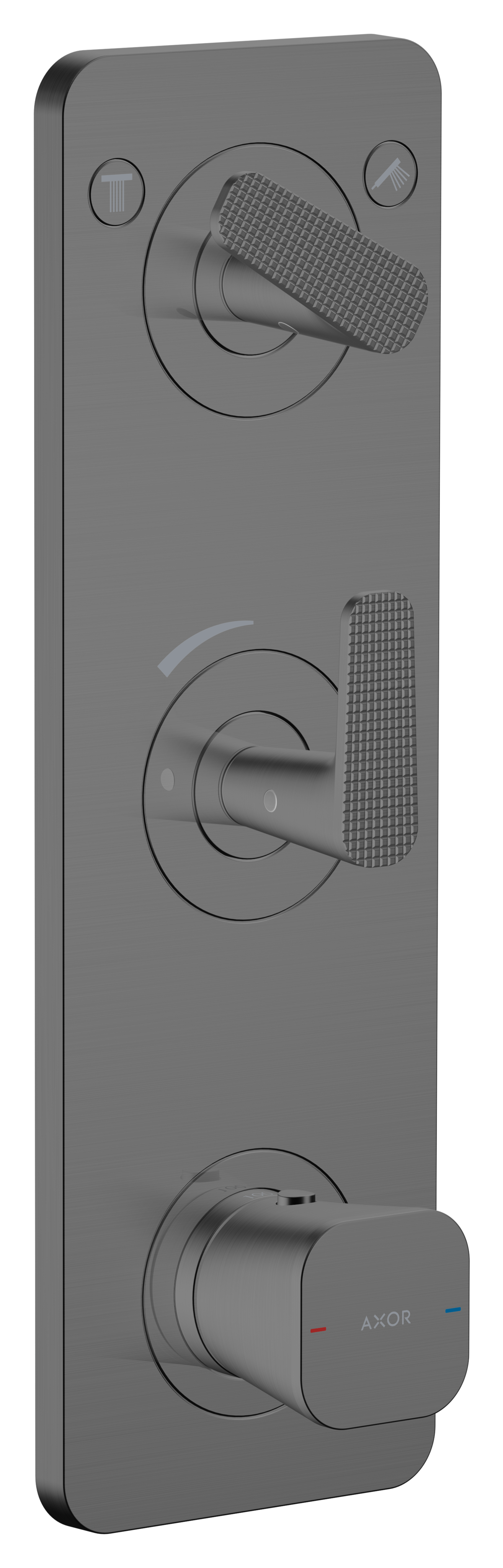 Thermostatic Module Trim 15" x 5" for 2 Functions- Cubic Cut