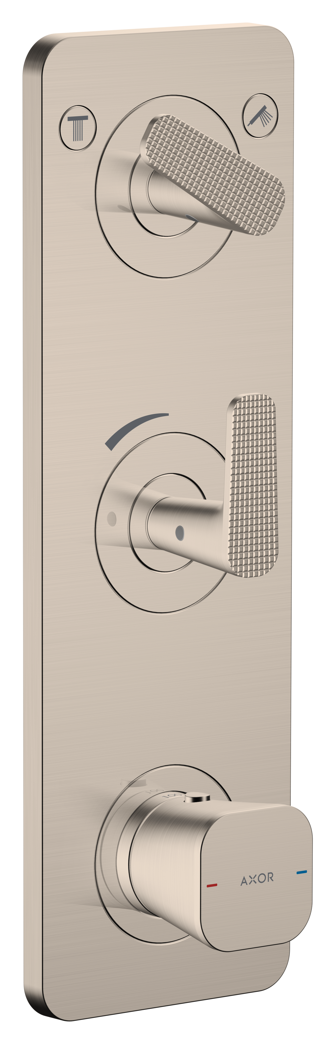 Thermostatic Module Trim 15" x 5" for 2 Functions- Cubic Cut