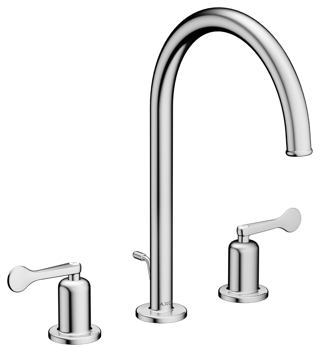 3-hole basin mixer 190 with lever handles and pop-up waste set