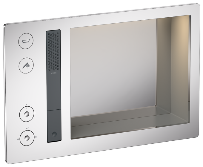 AXOR Incava Système de douche thermostatique encastré 600/390 2 fonctions, niche intégrée, avec éclairage — 35744000