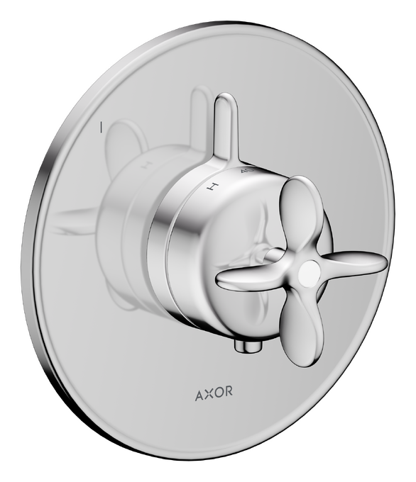 AXOR Archivio Set de finition pour miitgeur thermostatique encastré avec 1 fonction, poignée croisillon — 34049000
