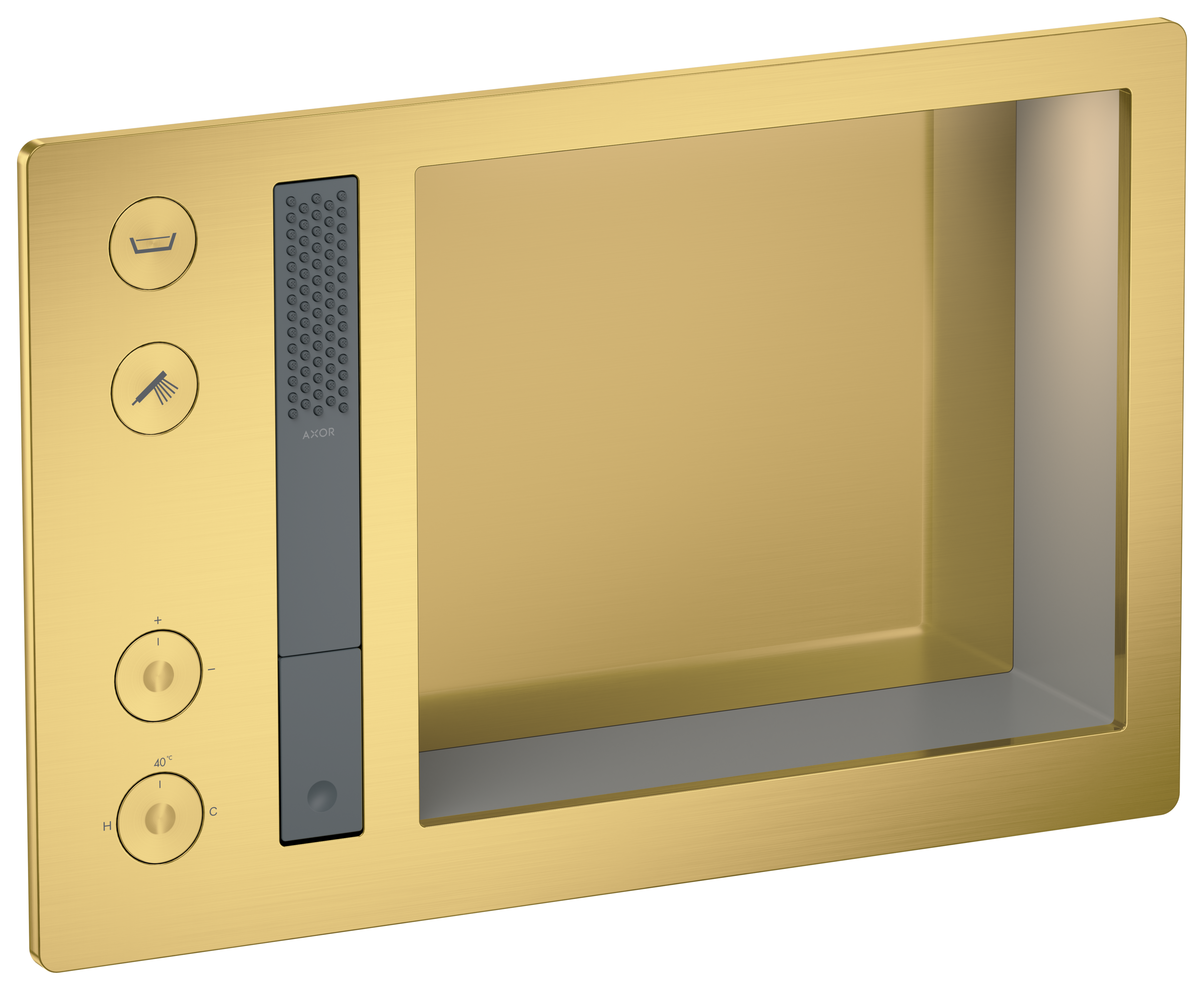 Shower system 600/390 with thermostat for 2 functions for version with light
