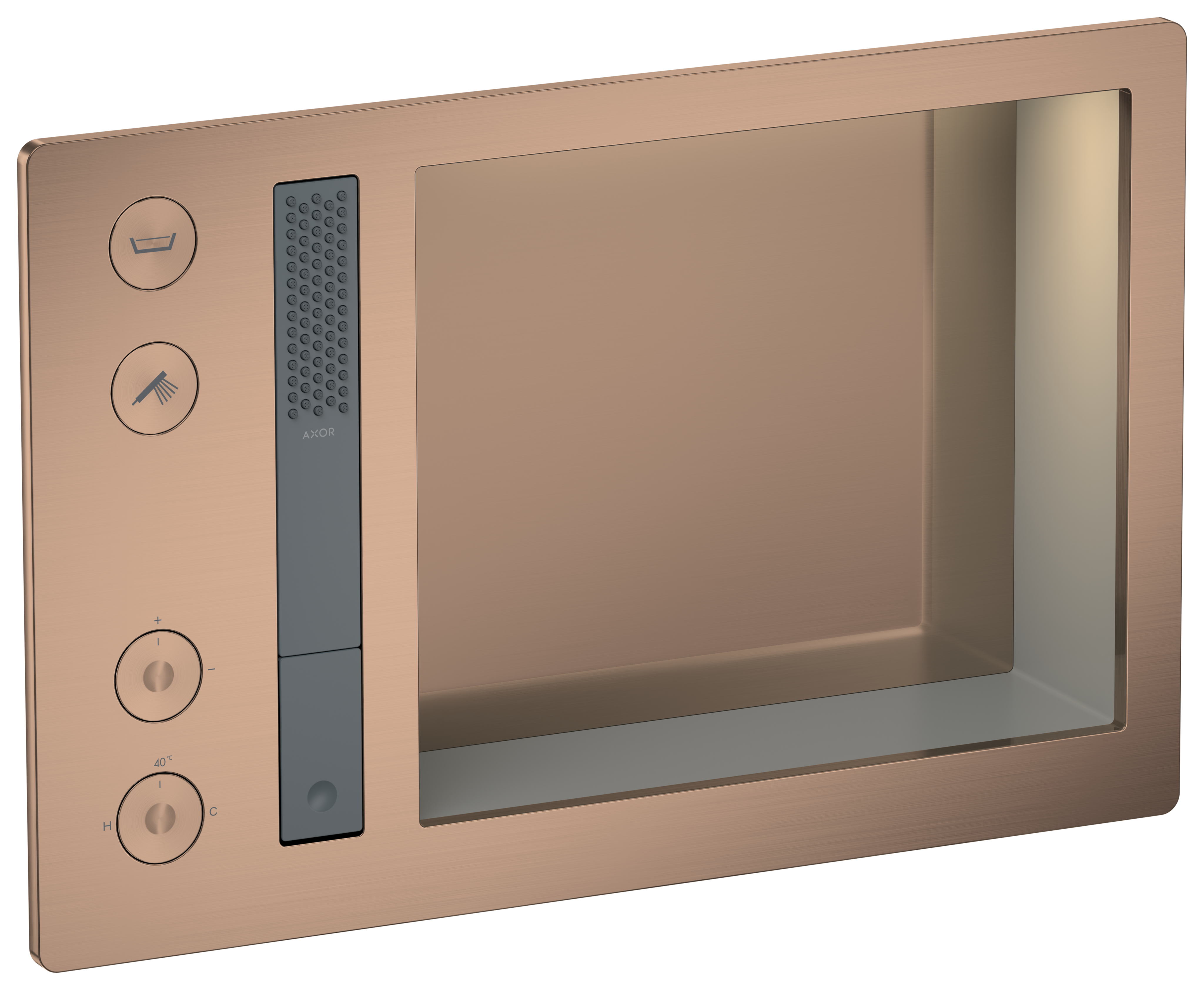 Shower system 600/390 with thermostat for 2 functions for version with light
