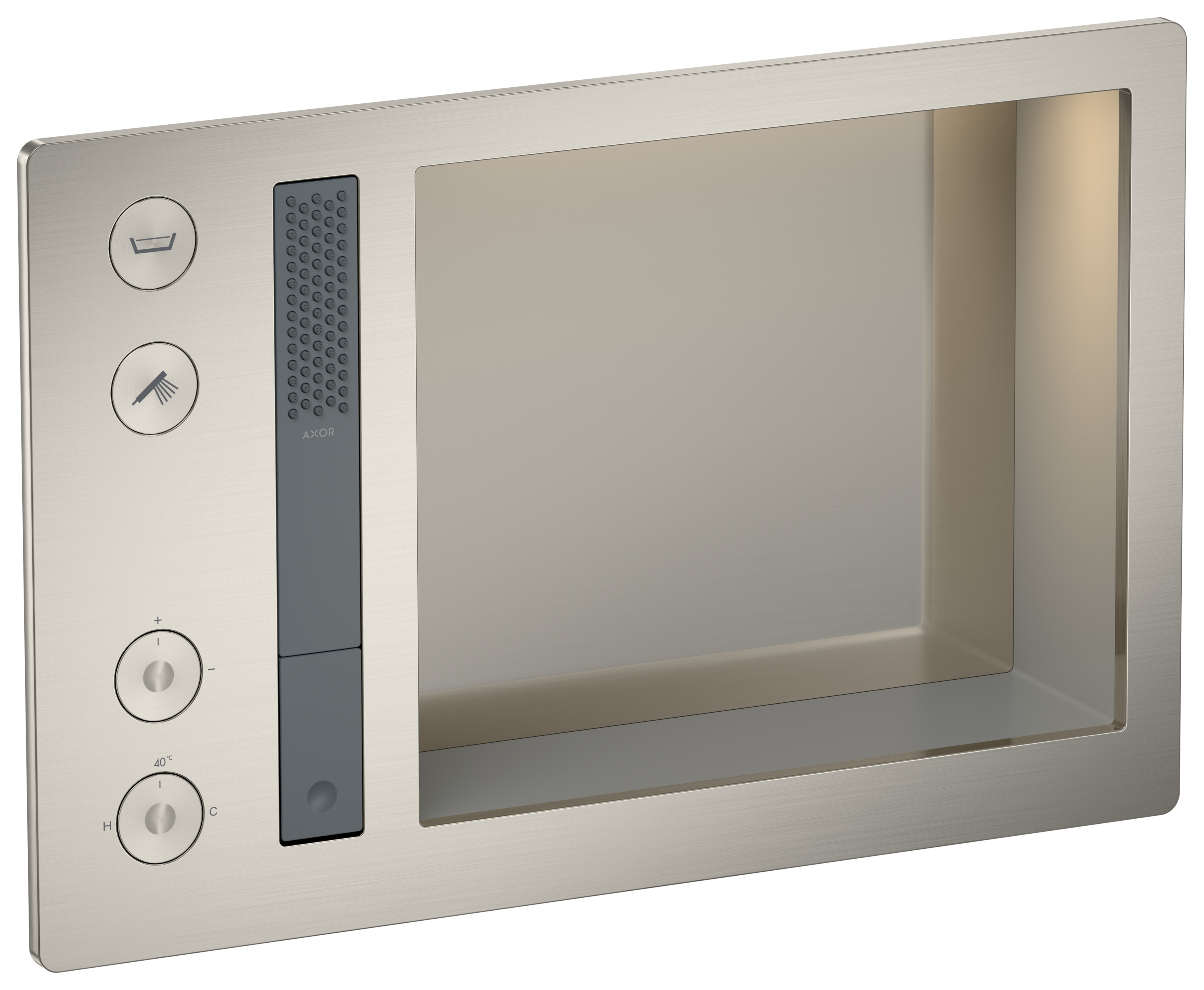 Shower system 600/390 with thermostat for 2 functions for version with light