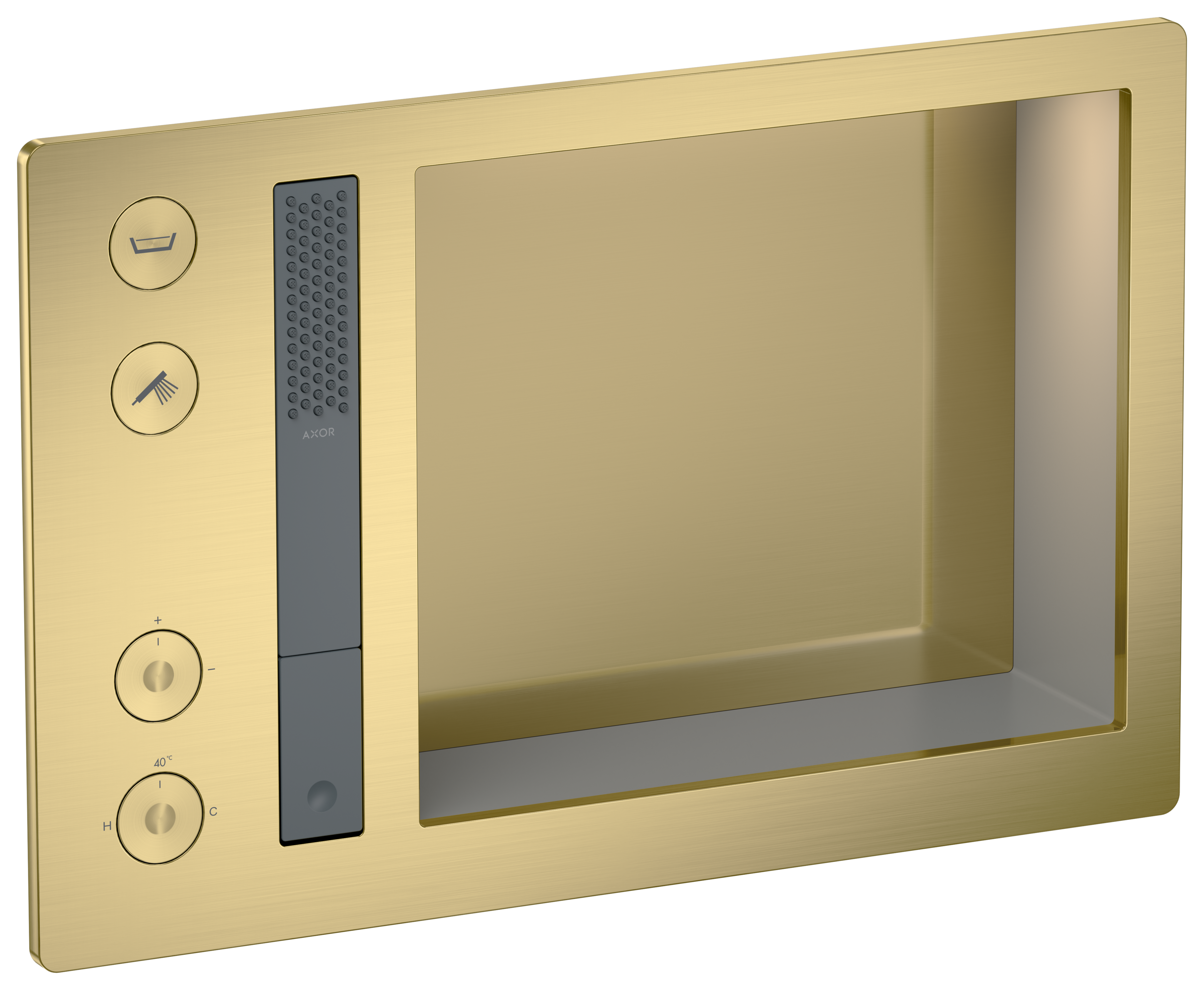 Shower system 600/390 with thermostat for 2 functions for version with light