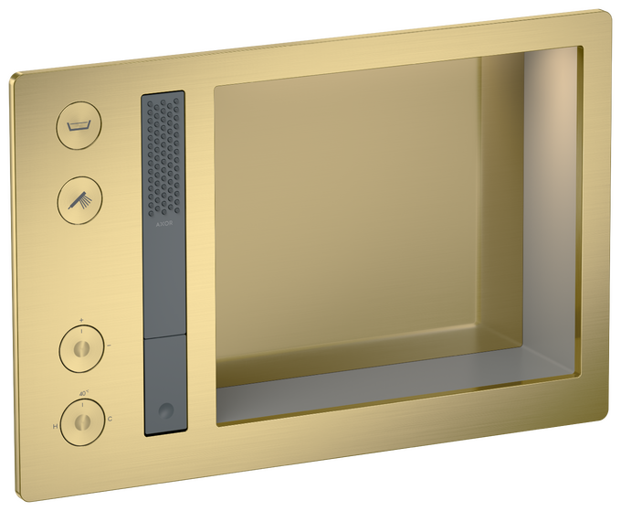 AXOR Incava Système de douche thermostatique encastré 600/390 2 fonctions, niche intégrée, avec éclairage — 35744950