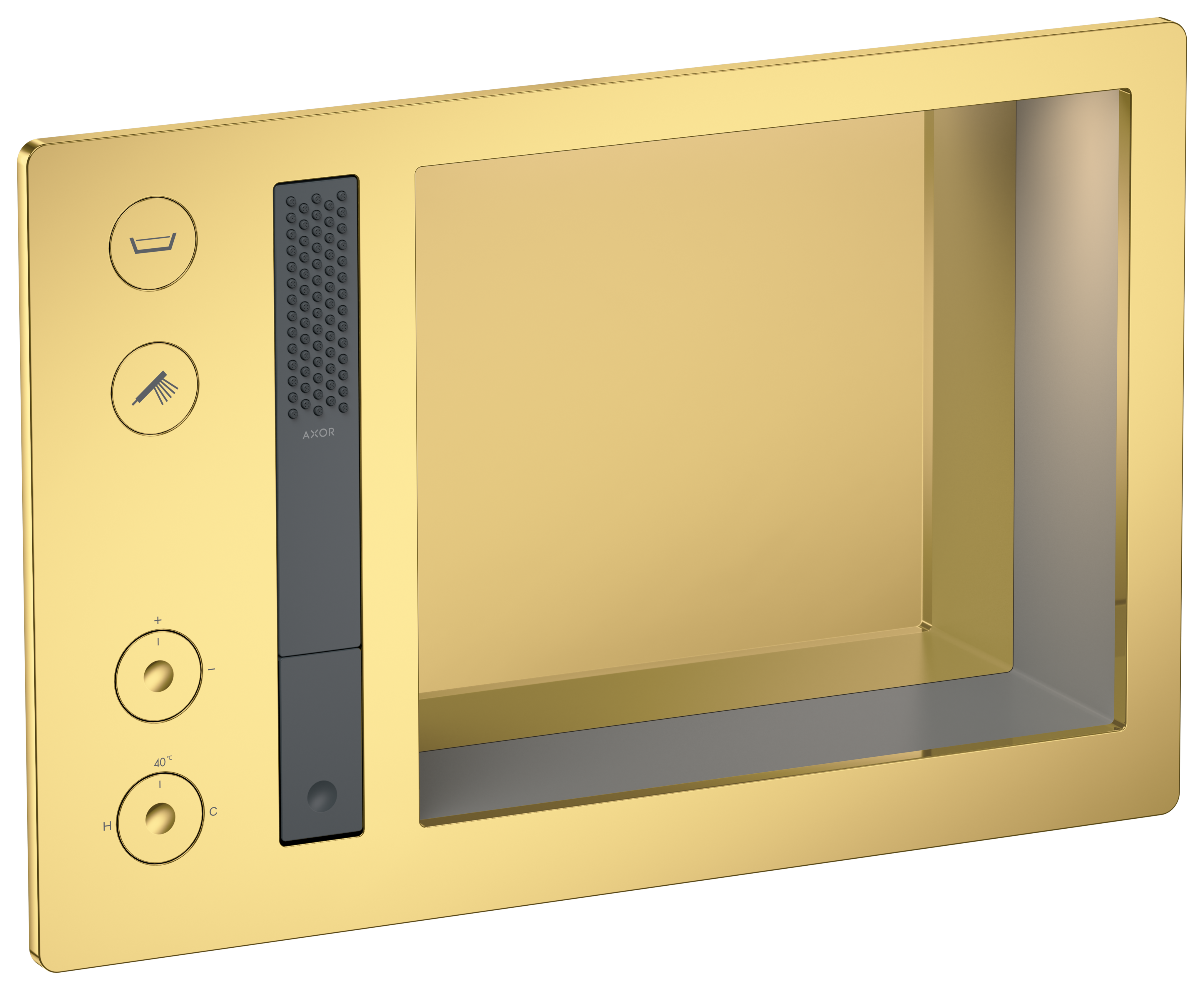 Shower system 600/390 with thermostat for 2 functions for version with light