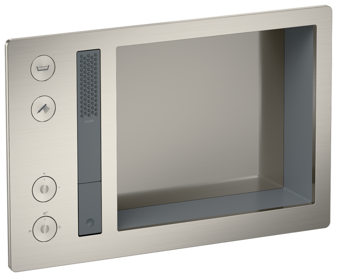 AXOR Incava Système de douche thermostatique encastré 600/390 3 fonctions, niche intégrée — 35754800