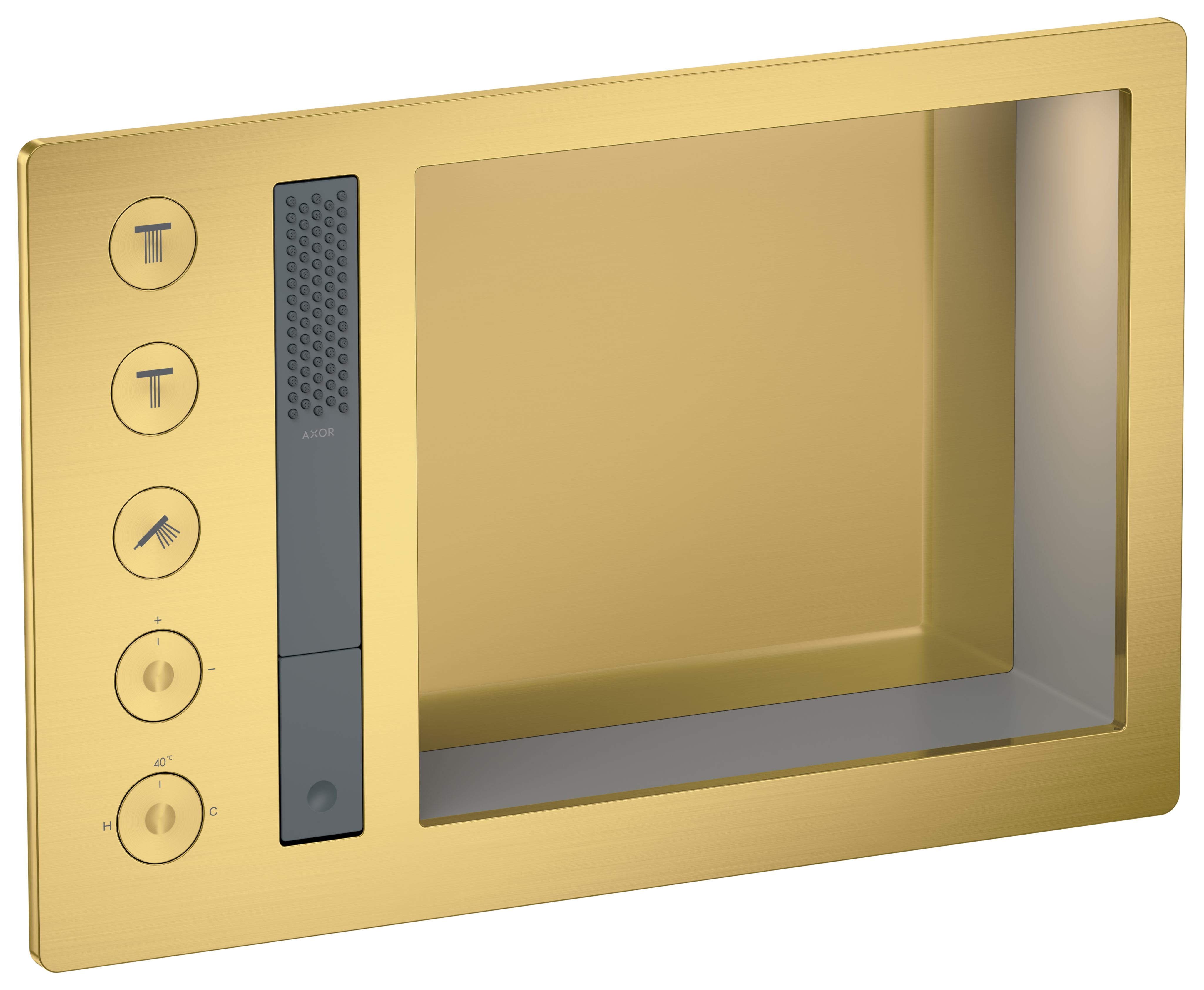 Shower system 600/390 with thermostat for 3 functions for version with light