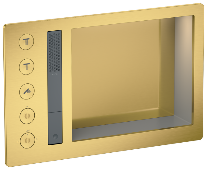 AXOR Incava Système de douche thermostatique encastré 600/390 3 fonctions, niche intégrée, avec éclairage — 35740250