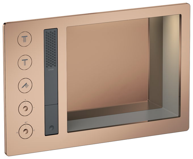 AXOR Incava Système de douche thermostatique encastré 600/390 3 fonctions, niche intégrée, avec éclairage — 35740300