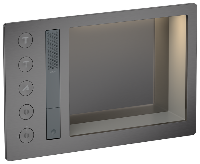 AXOR Incava Système de douche thermostatique encastré 600/390 3 fonctions, niche intégrée, avec éclairage — 35740340