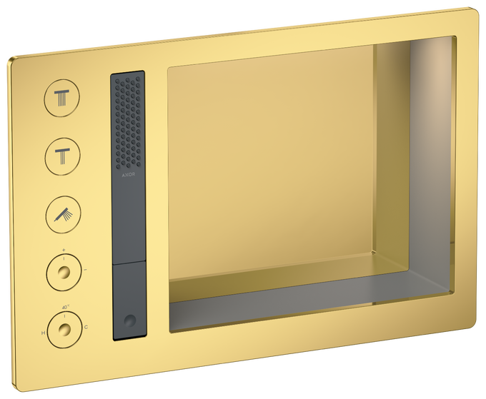AXOR Incava Système de douche thermostatique encastré 600/390 3 fonctions, niche intégrée, avec éclairage — 35740990