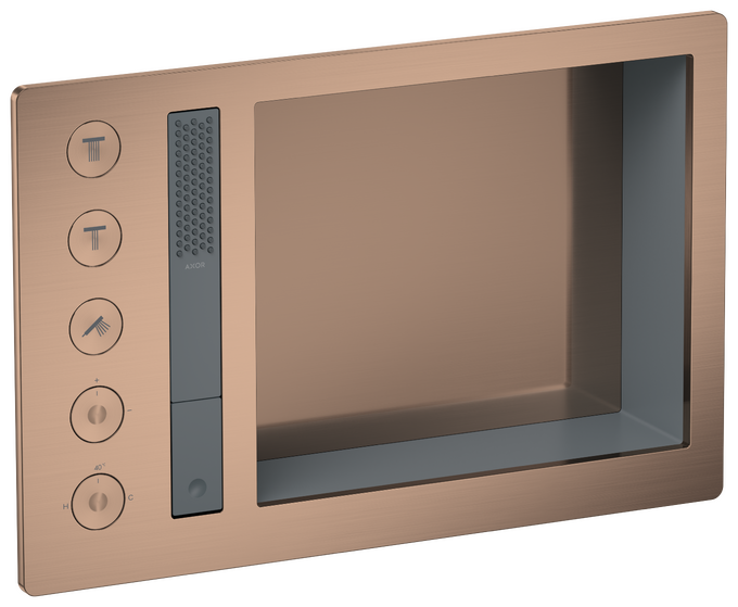 AXOR Incava Système de douche thermostatique encastré 600/390 3 fonctions, niche intégrée — 35751310