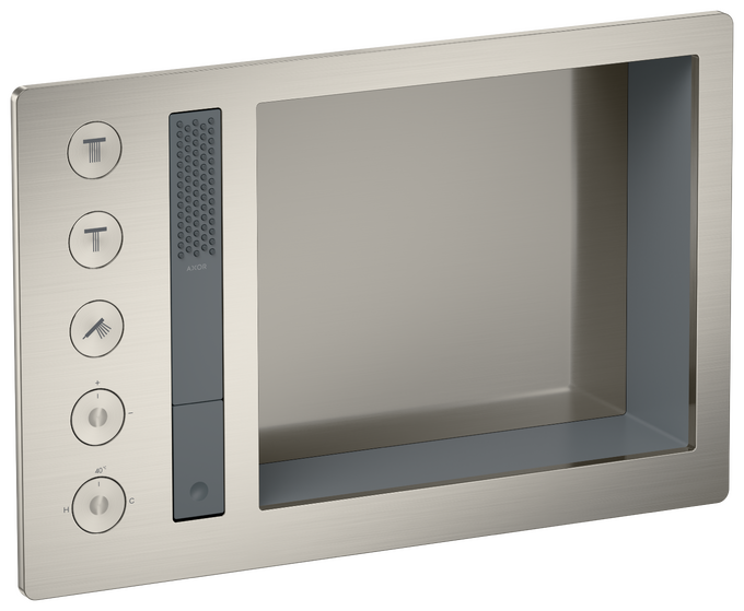 AXOR Incava Système de douche thermostatique encastré 600/390 3 fonctions, niche intégrée — 35751800