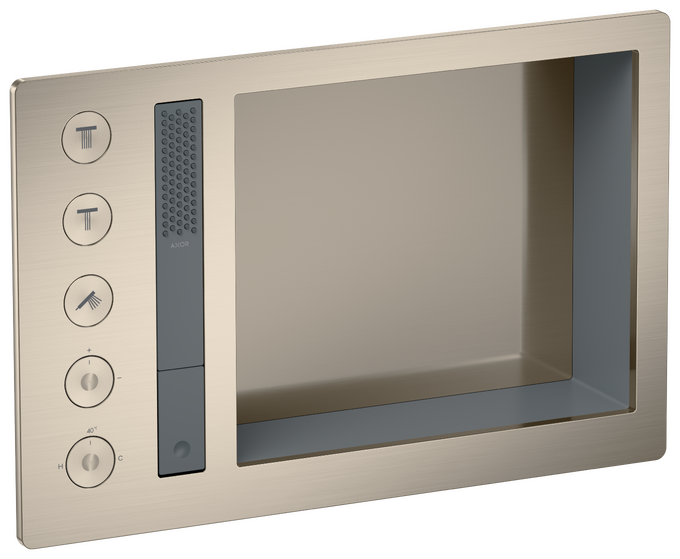 AXOR Incava Système de douche thermostatique encastré 600/390 3 fonctions, niche intégrée — 35751820
