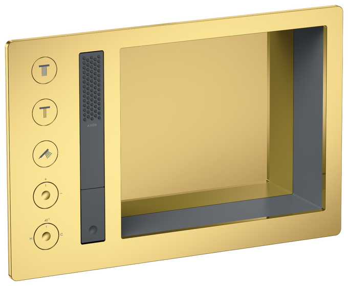 AXOR Incava Système de douche thermostatique encastré 600/390 3 fonctions, niche intégrée — 35751990