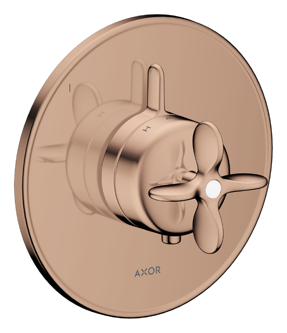 AXOR Archivio Set de finition pour miitgeur thermostatique encastré avec 1 fonction, poignée croisillon — 34049300