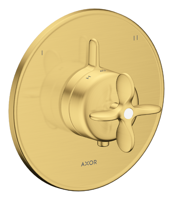 AXOR Archivio Set de finition pour miitgeur thermostatique encastré avec 2 fonctions, poignée croisillon — 34050250