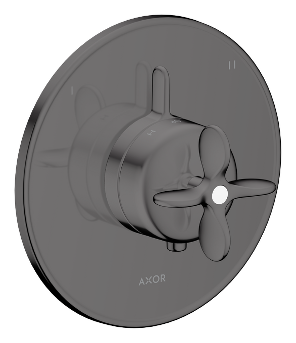 AXOR Archivio Set de finition pour miitgeur thermostatique encastré avec 2 fonctions, poignée croisillon — 34050330